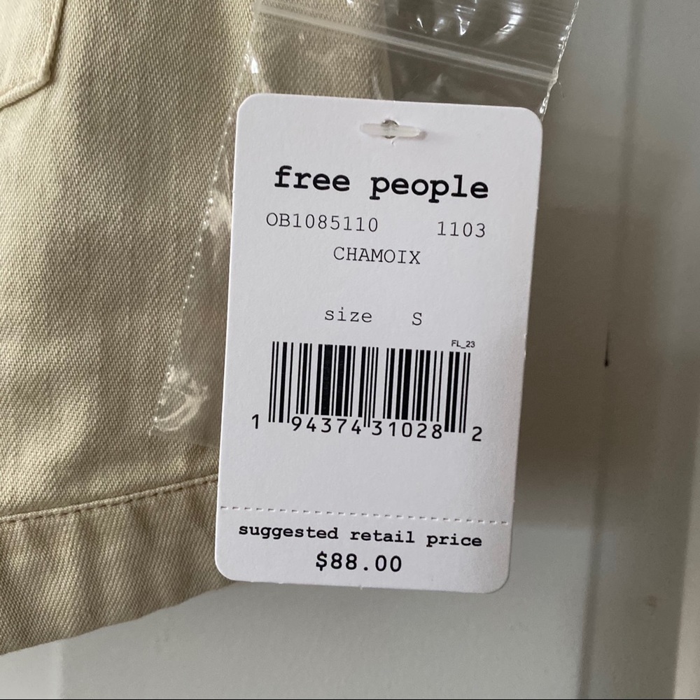 NWT Free People Palm Dessert Denim Crop Top - Picture 9 of 9